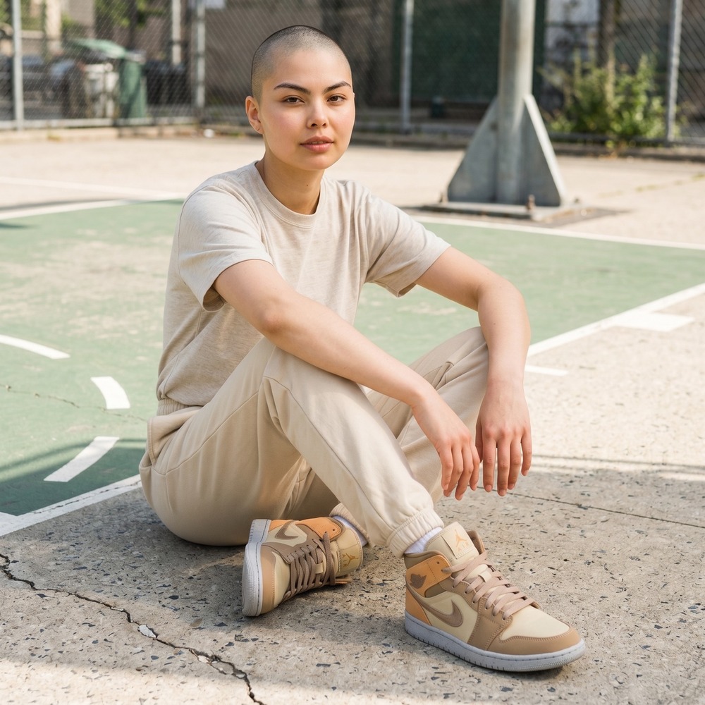 Jordan 1 Mid SE Craft Pale Ivory Legend Coffee DV0427-102 Womens 8.5‎ Sneakers